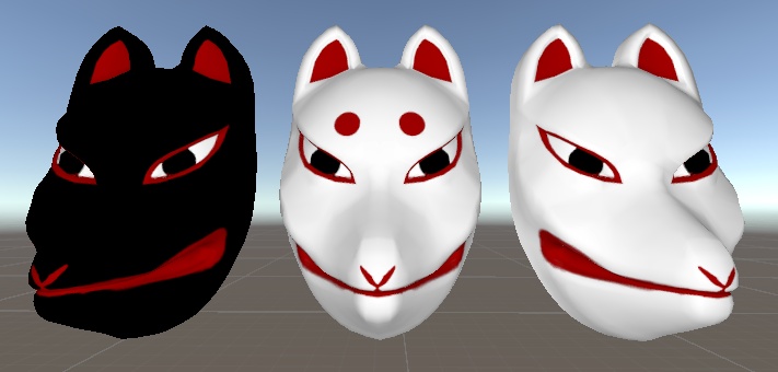 狐面 3Dモデル (Fox Mask 3Dmodel)