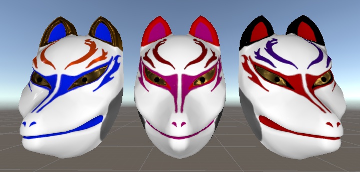 狐面 3Dモデル (Fox Mask 3Dmodel)