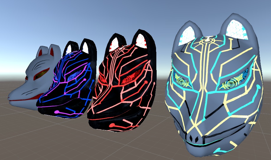 狐面 3Dモデル (Fox Mask 3Dmodel)