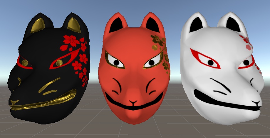 狐面 3Dモデル (Fox Mask 3Dmodel)