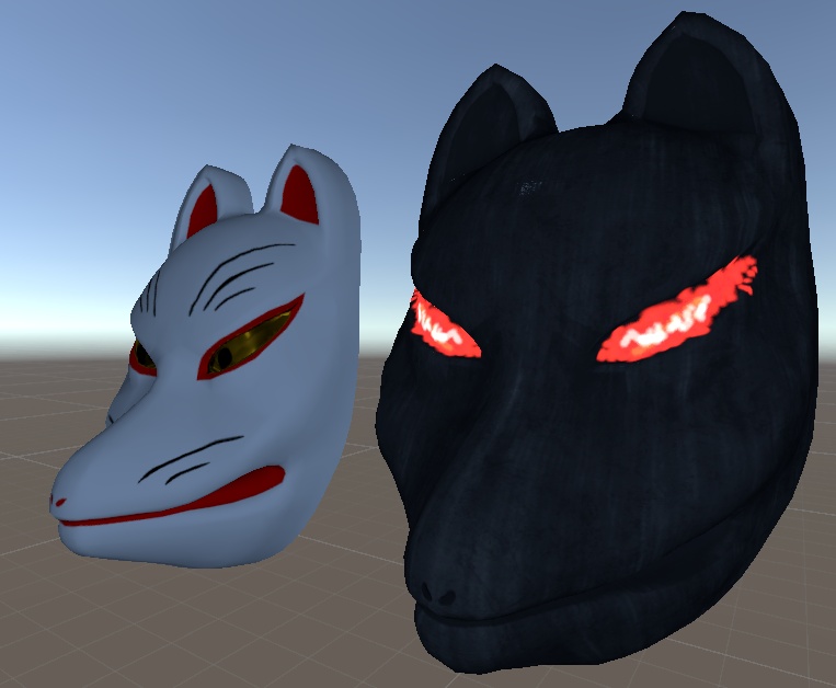 狐面 3Dモデル (Fox Mask 3Dmodel)