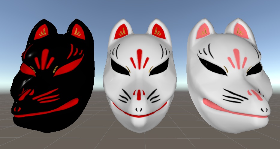 狐面 3Dモデル (Fox Mask 3Dmodel)
