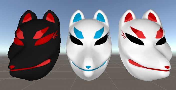 狐面 3Dモデル (Fox Mask 3Dmodel)