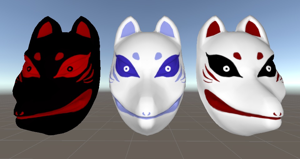 狐面 3Dモデル (Fox Mask 3Dmodel)