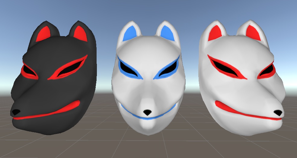 狐面 3Dモデル (Fox Mask 3Dmodel)