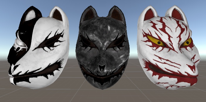 狐面 3Dモデル (Fox Mask 3Dmodel)