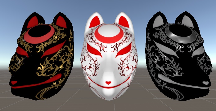 狐面 3Dモデル (Fox Mask 3Dmodel)