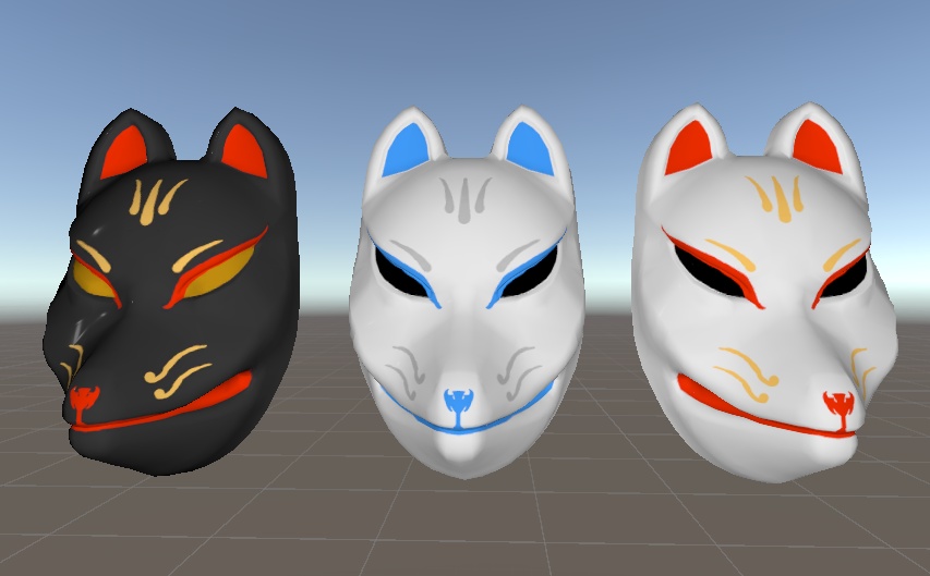 狐面 3Dモデル (Fox Mask 3Dmodel)