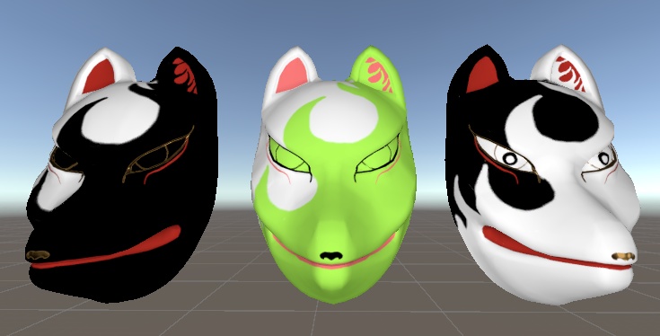 狐面 3Dモデル (Fox Mask 3Dmodel)