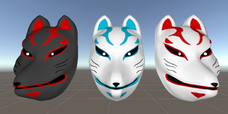 狐面 3Dモデル (Fox Mask 3Dmodel)