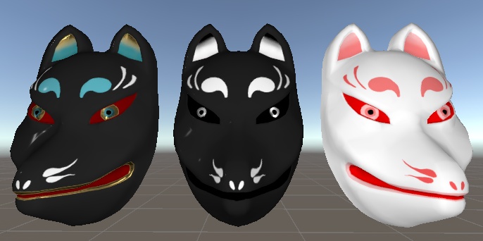 狐面 3Dモデル (Fox Mask 3Dmodel)