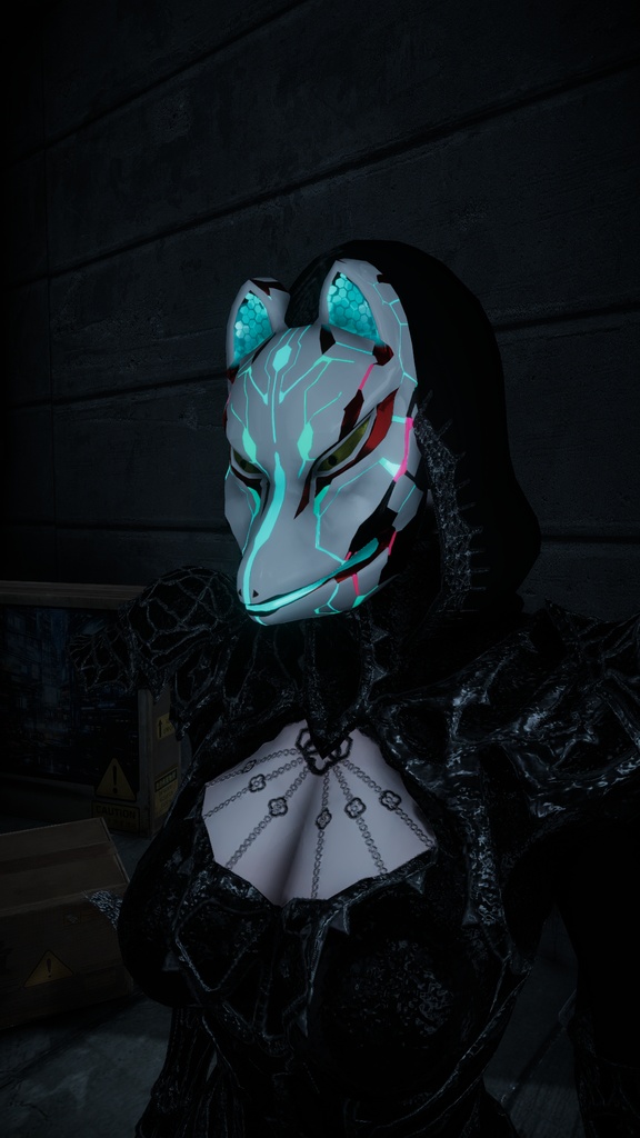 狐面 3Dモデル (Fox Mask 3Dmodel)