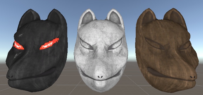 狐面 3Dモデル (Fox Mask 3Dmodel)