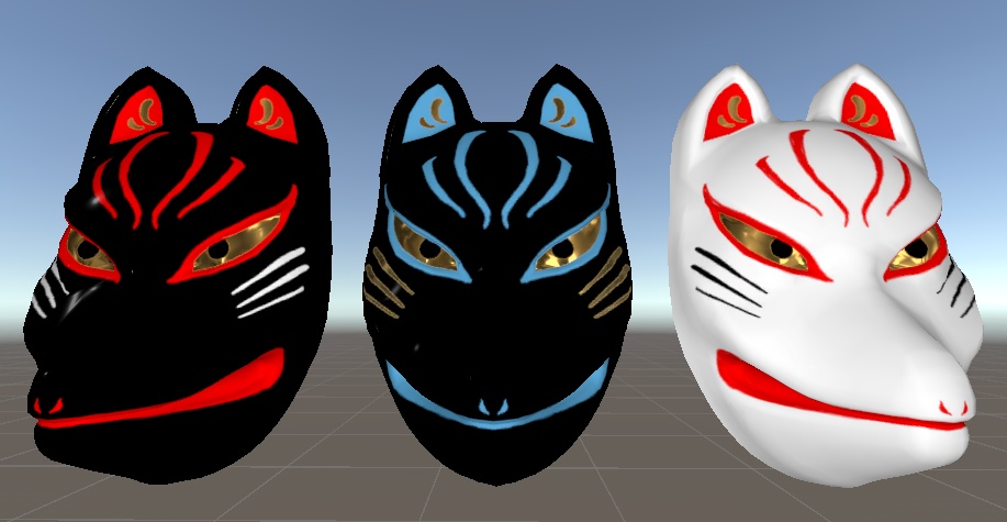 狐面 3Dモデル (Fox Mask 3Dmodel)