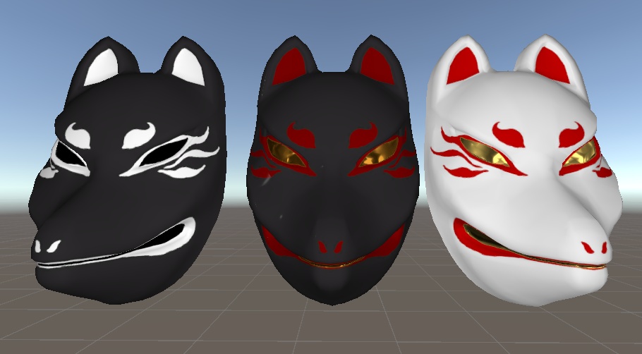 狐面 3Dモデル (Fox Mask 3Dmodel)