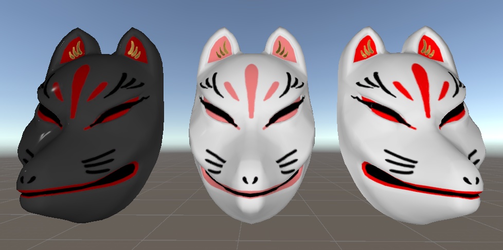 狐面 3Dモデル (Fox Mask 3Dmodel)