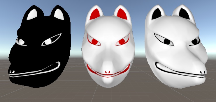 狐面 3Dモデル (Fox Mask 3Dmodel)