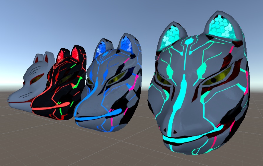 狐面 3Dモデル (Fox Mask 3Dmodel)