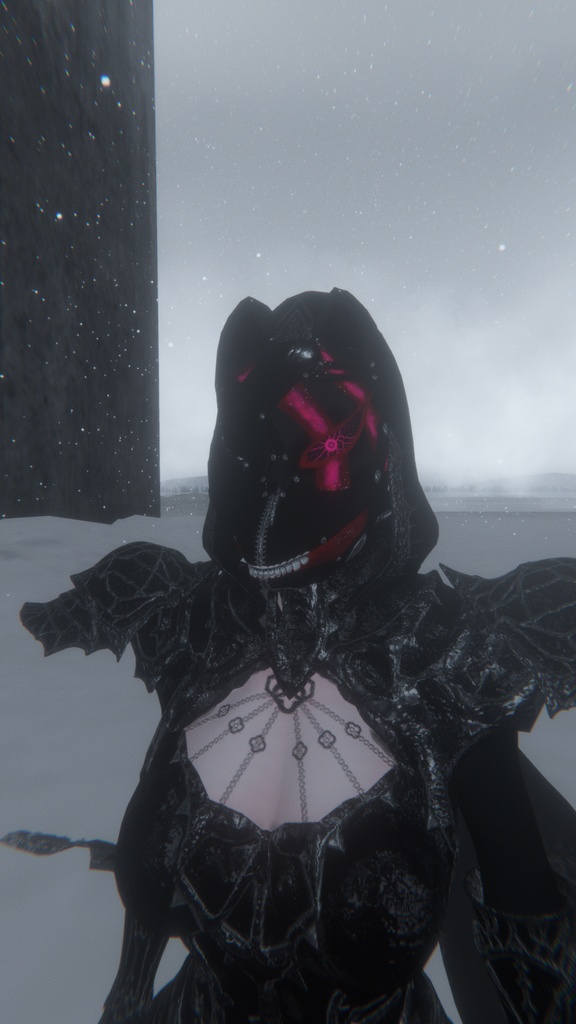 狐面 3Dモデル アニメ風模様 (Fox Mask 3D Model – Anime-style Pattern)