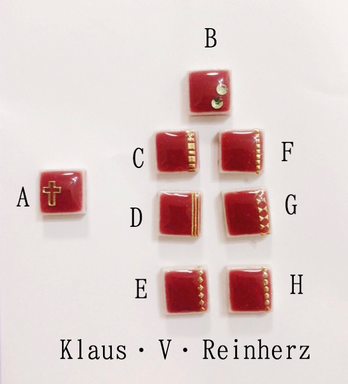 【血界戦線】1枚タイルのアシメ耳飾り
