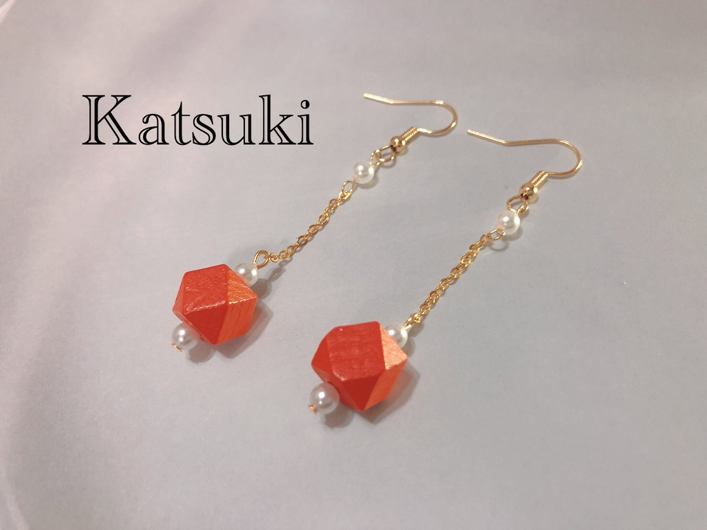 【ヒロアカ】ウッドビーズの幼馴染耳飾り