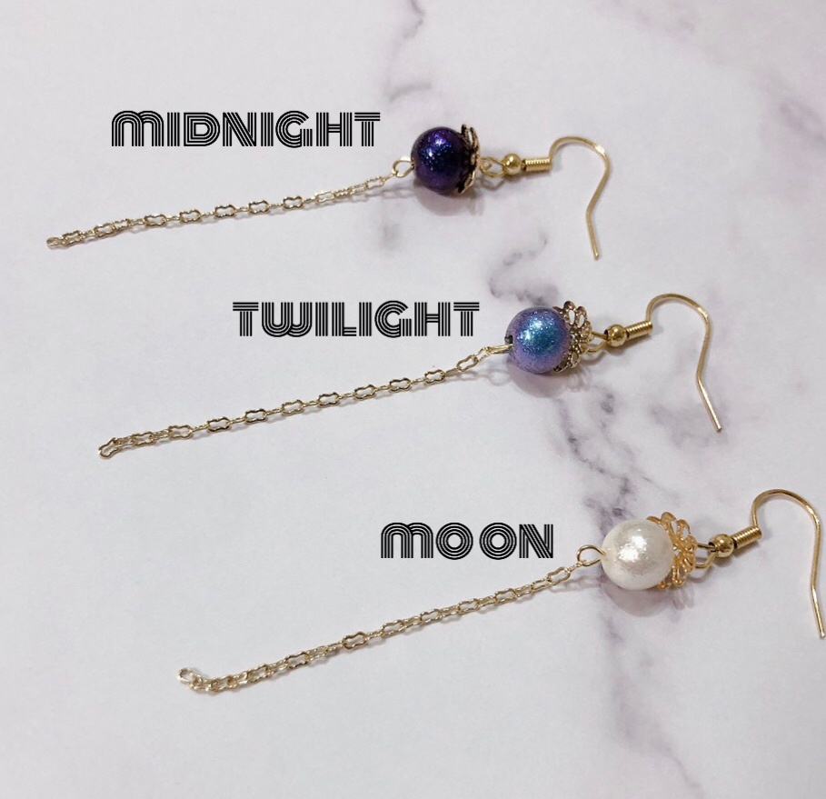 【片耳頒布】ステラパールの夜空耳飾り