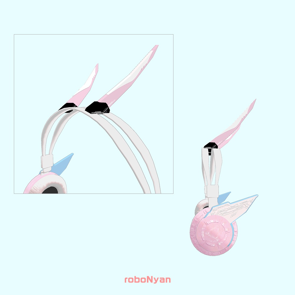 ♡Xフォロワー限定無料配布♡サイバーパンクスタイルヘッドフォン for VRChat