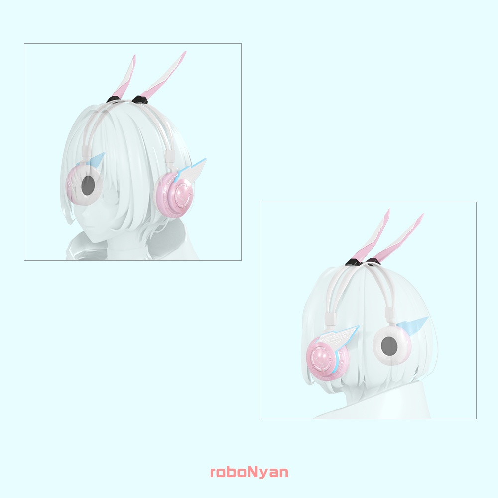 ♡Xフォロワー限定無料配布♡サイバーパンクスタイルヘッドフォン for VRChat