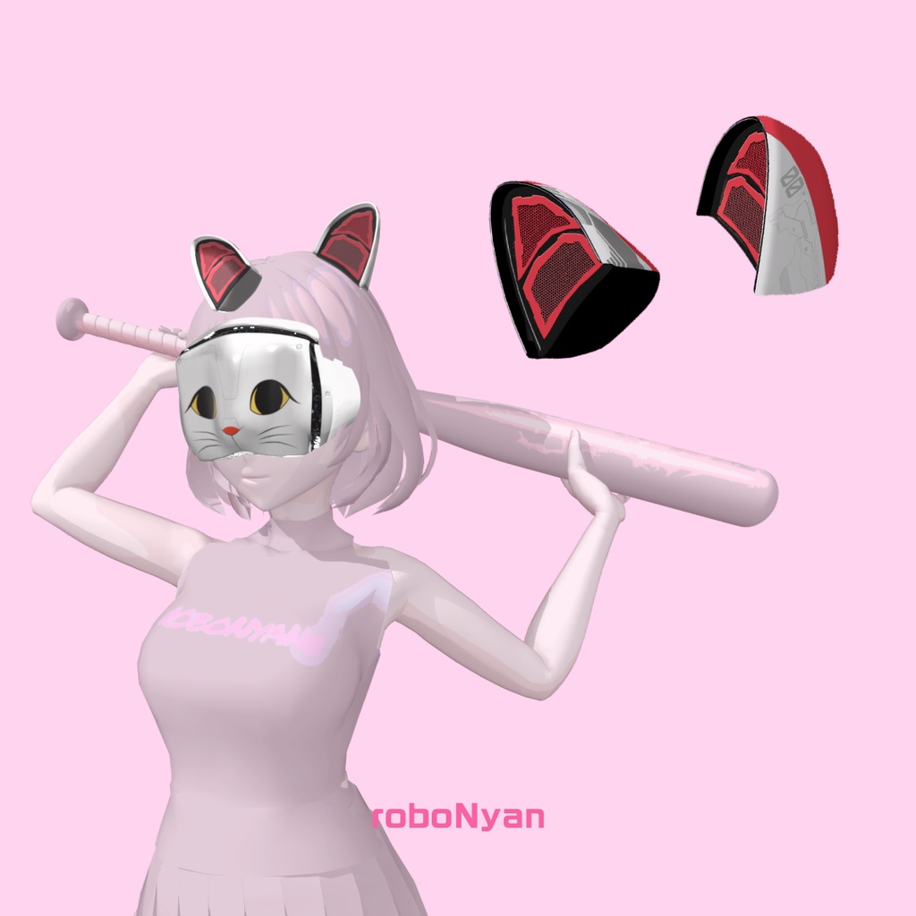【☆サイバーパンク☆】ロボネコマスク for VRChat♪