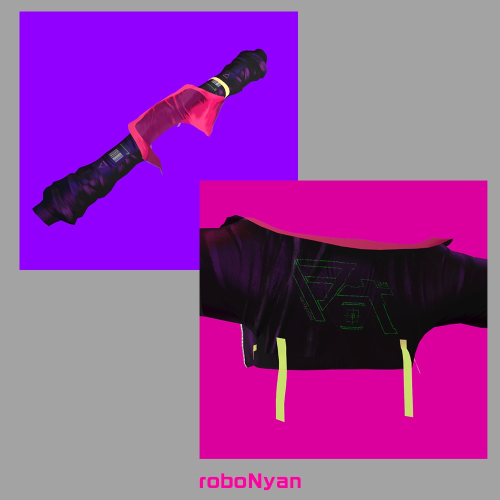 ♡Xフォロワー限定無料配布♡サイバーパンクジャケット for VRChat