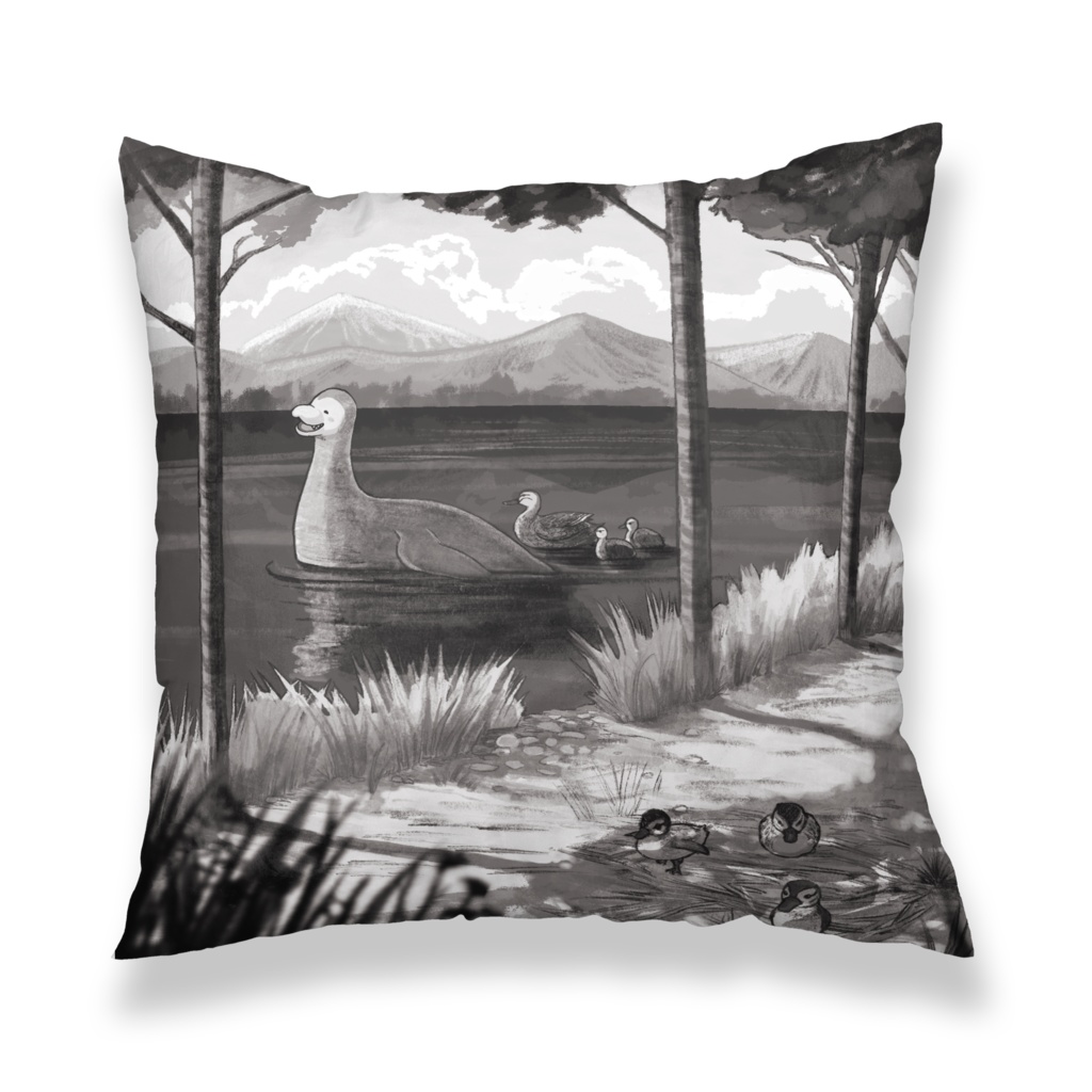 【ゆる~りUMA】クッションカバー(ビッグフット&ネッシー)