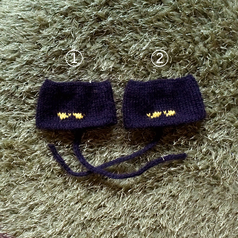 ジーっと見つめるねこちゃん帽子(10cm)