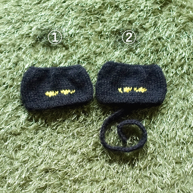 ジーっと見つめるねこちゃん帽子(こねそ)