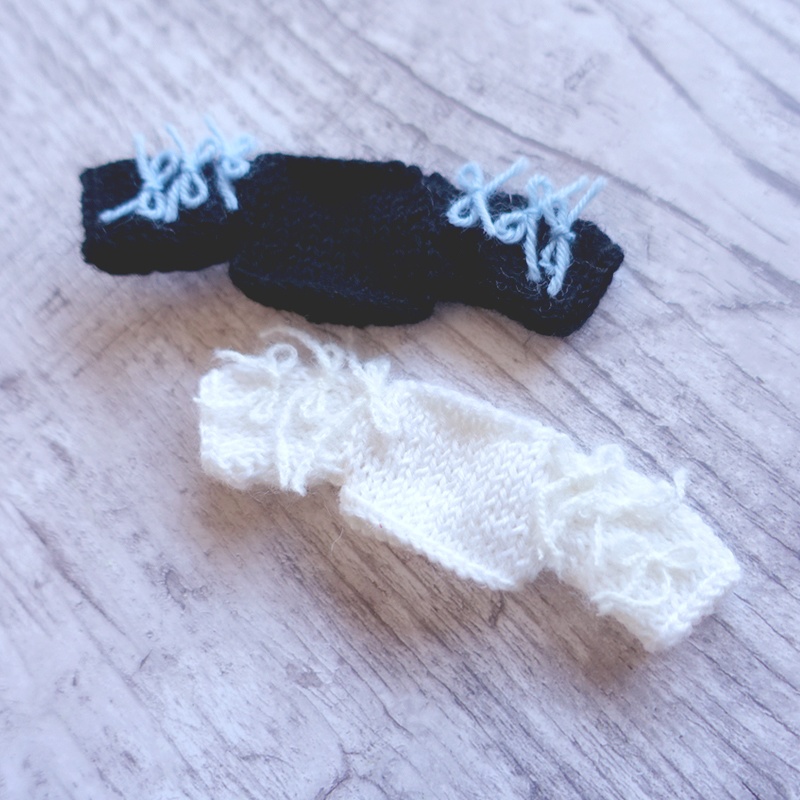 リボンスリーブニット