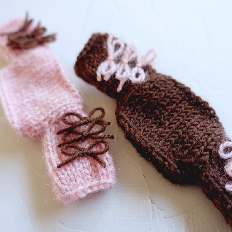 リボンスリーブニット