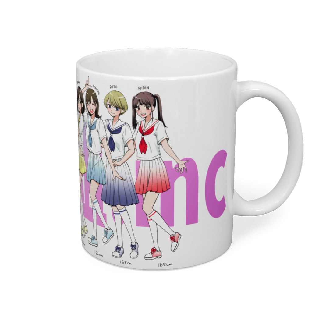 背の順でんぱマグカップ