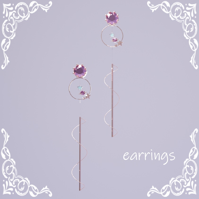 【VRCaccessory】earrings ピアス・イヤリング　귀걸이