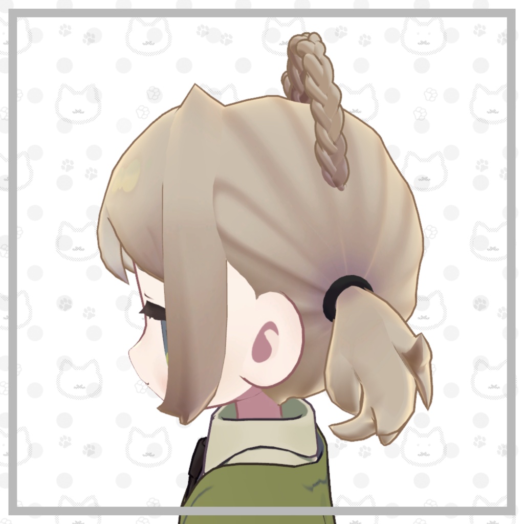 猫編みショートツインテ-Nekoami Shot Twin-【キプフェル対応】