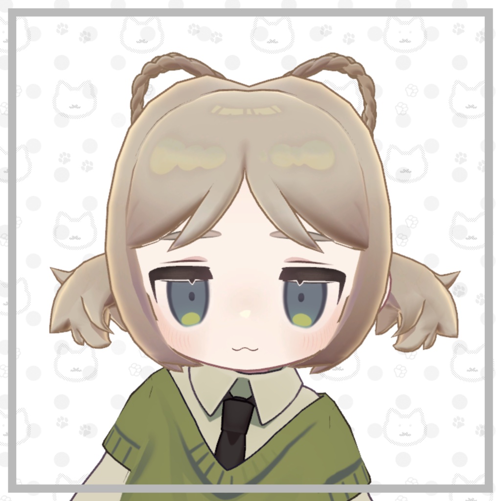 猫編みショートツインテ-Nekoami Shot Twin-【キプフェル対応】