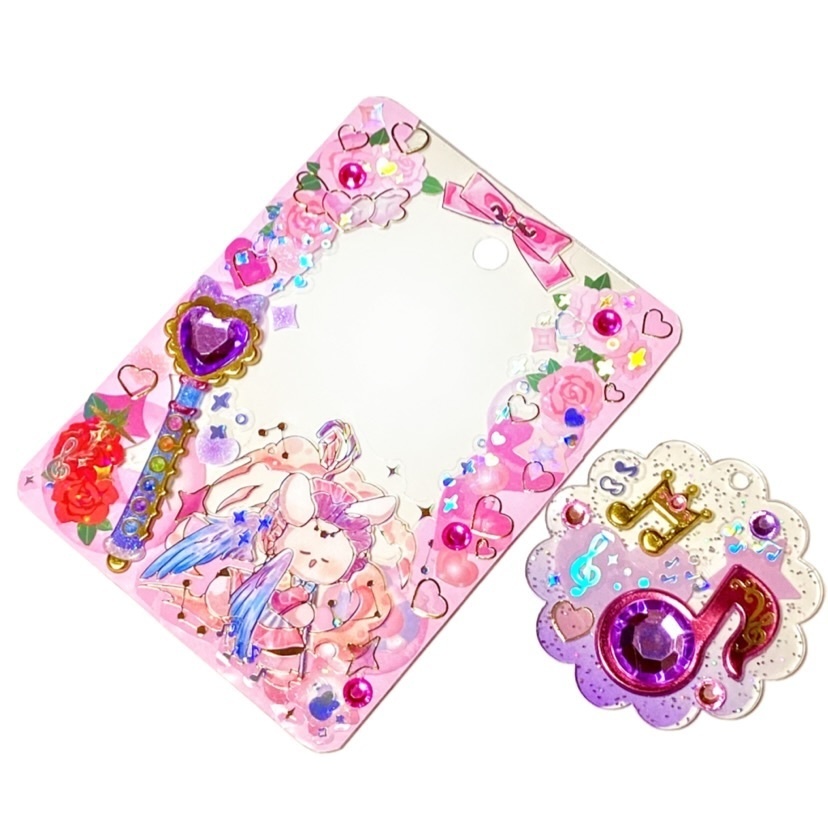 【チャーム付き】B8サイズ デコトレカケース 硬質ケース シールデコ