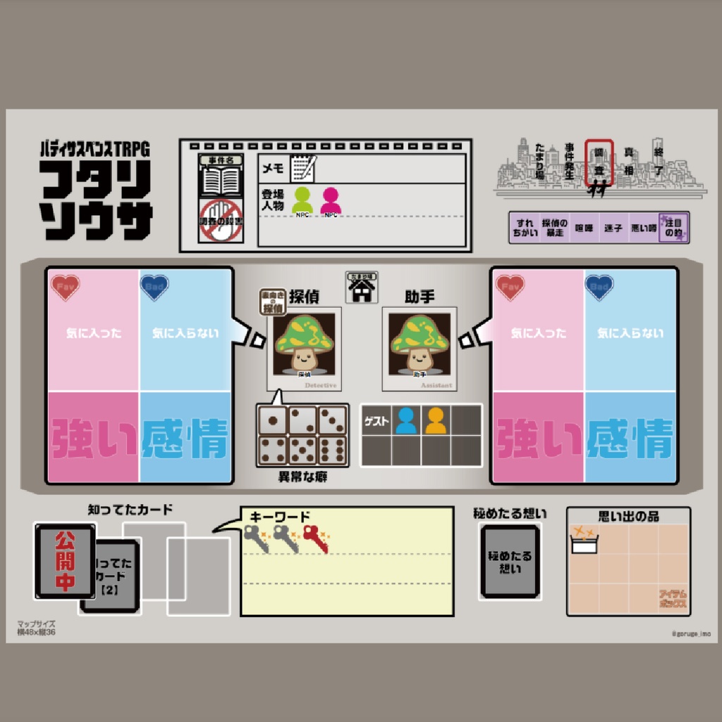 バディサスペンスTRPGフタリソウサ ココフォリア用マップセット