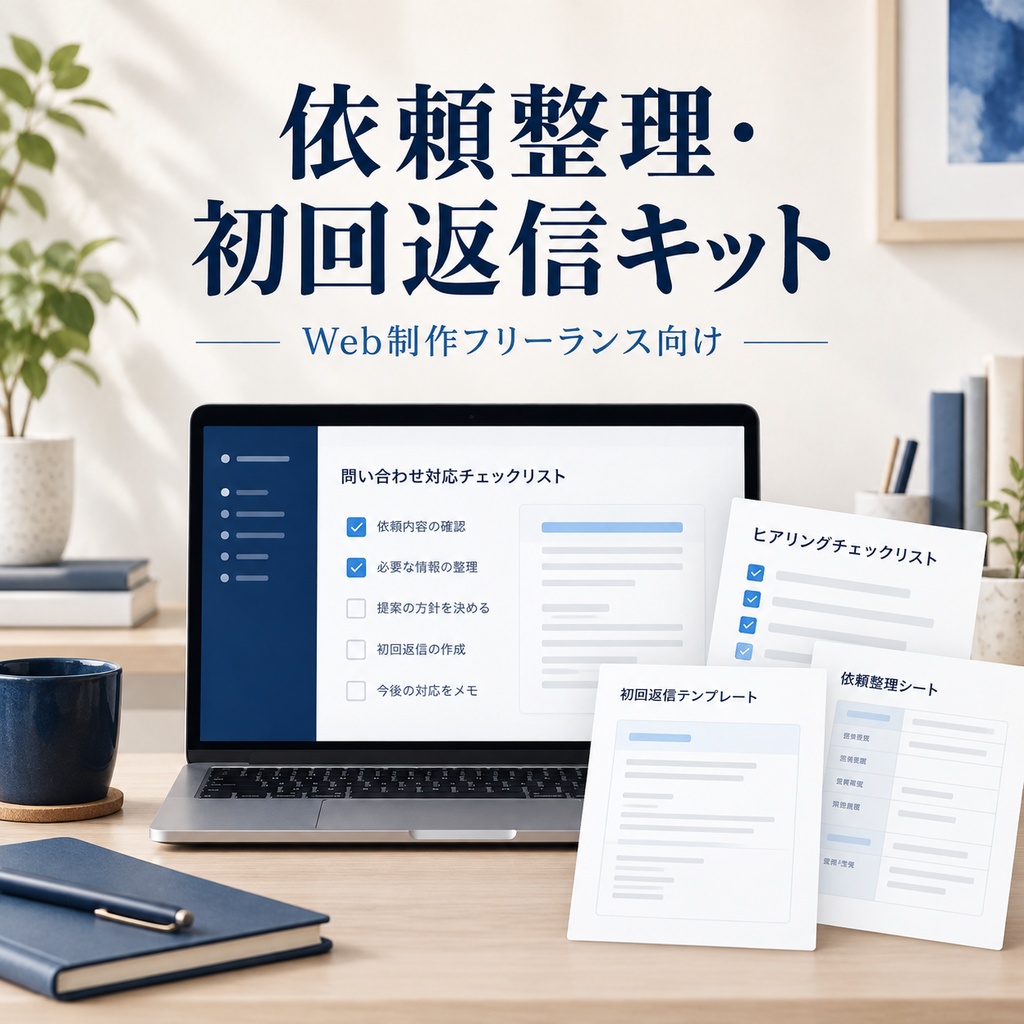 Web制作フリーランス向け依頼整理・初回返信キット