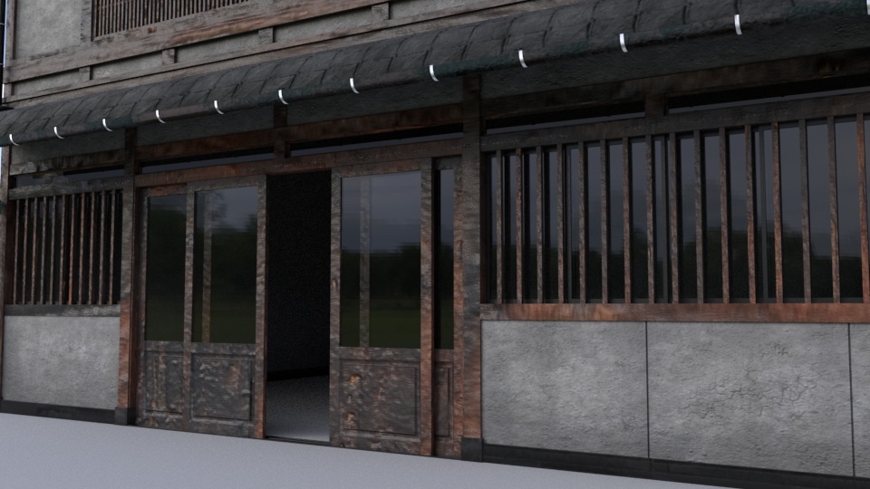 (お試し価格)【背景用3Dモデル】日本古家屋A - Japanese old House A