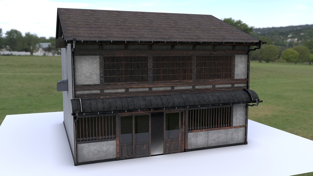 (お試し価格)【背景用3Dモデル】日本古家屋A - Japanese old House A