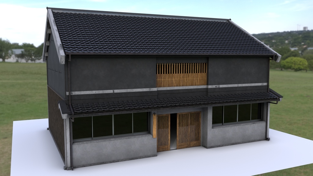 【背景用3Dモデル】日本古家屋B - Japanese old House B