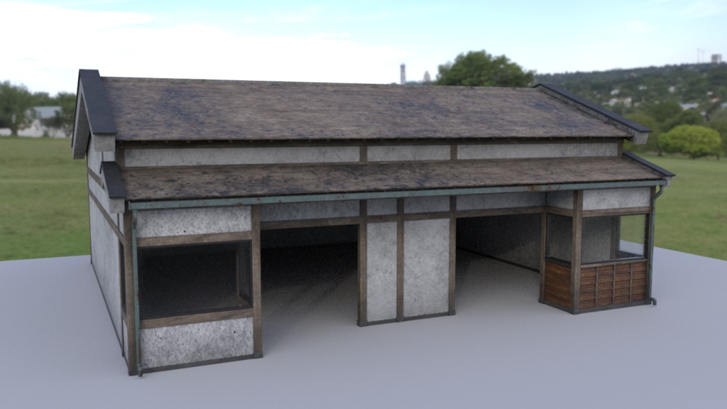 【背景用3Dモデル】日本古家屋D - Japanese old House D