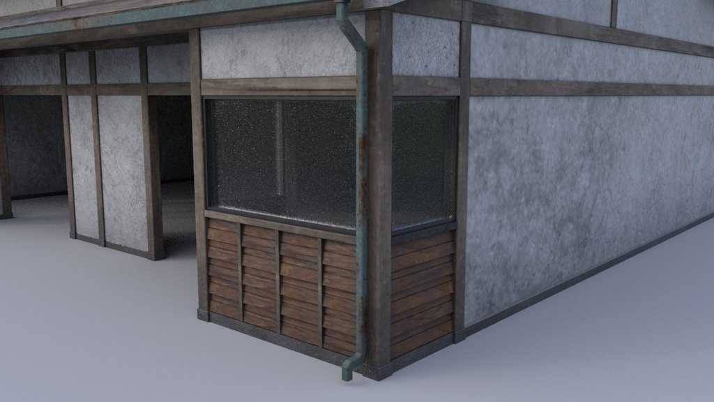 【背景用3Dモデル】日本古家屋D - Japanese old House D