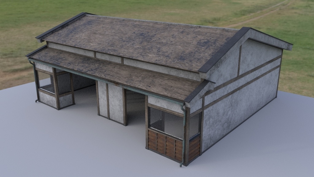 【背景用3Dモデル】日本古家屋D - Japanese old House D