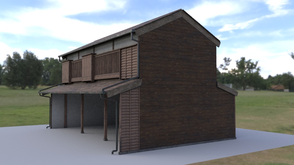 【背景用3Dモデル】日本古家屋E - Japanese old House E