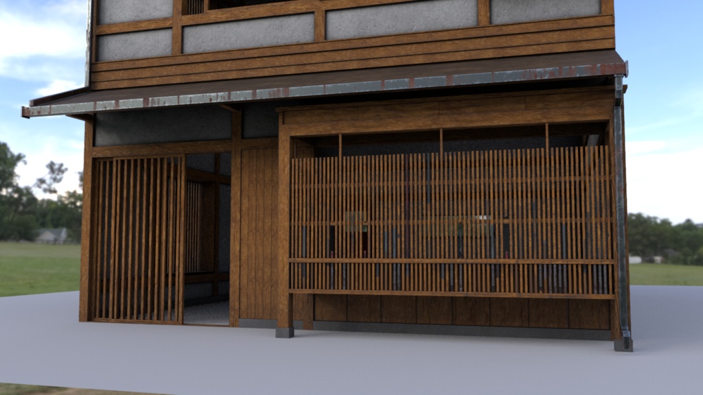 【背景用3Dモデル】日本古家屋F - Japanese old House F